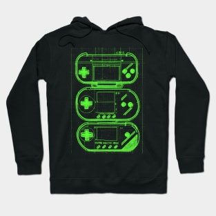 Green Handheld Gaming Blueprint Hoodie